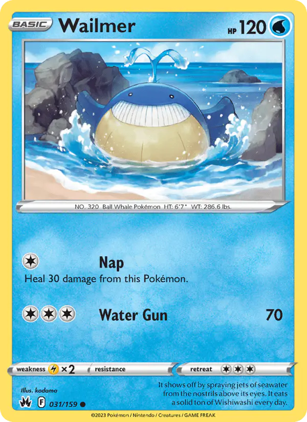 Carta Wailmer 031/159 de Crown Zenith