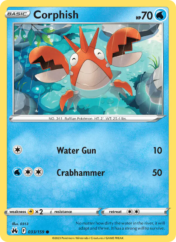 Carta Corphish 033/159 de Crown Zenith