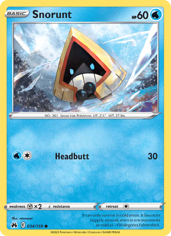 Carta Snorunt 034/159 de Crown Zenith
