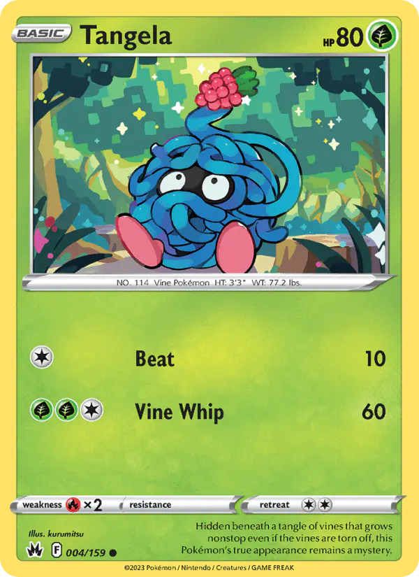 Carta Tangela 004/159 de Crown Zenith