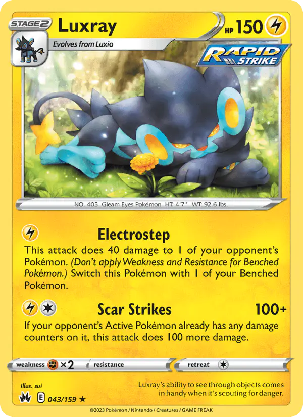 Carta Luxray 043/159 de Crown Zenith