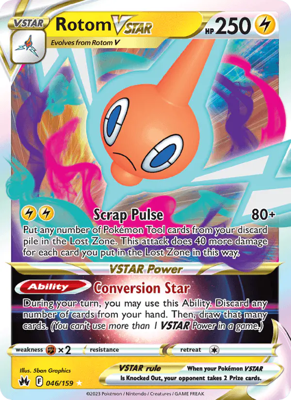 Carta Rotom VSTAR 046/159 de Crown Zenith