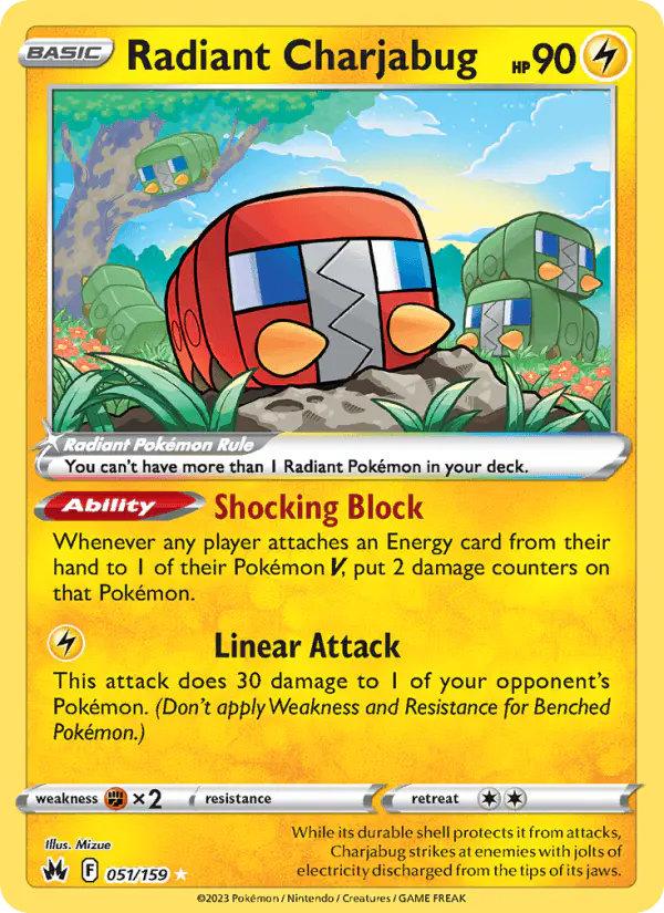 Carta Radiant Charjabug 051/159 de Crown Zenith
