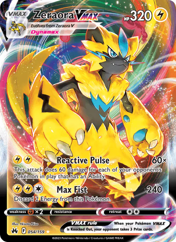 Carta Zeraora VMAX 054/159 de Crown Zenith