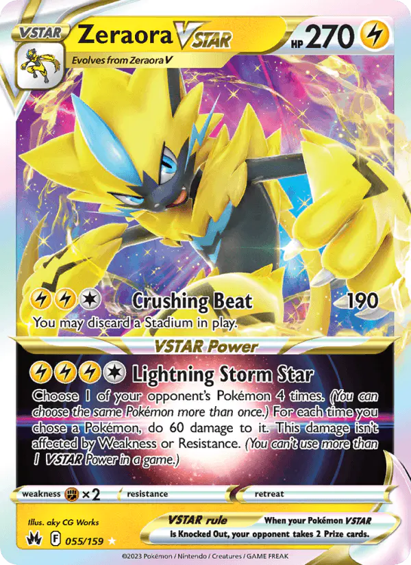 Carta Zeraora VSTAR 055/159 de Crown Zenith