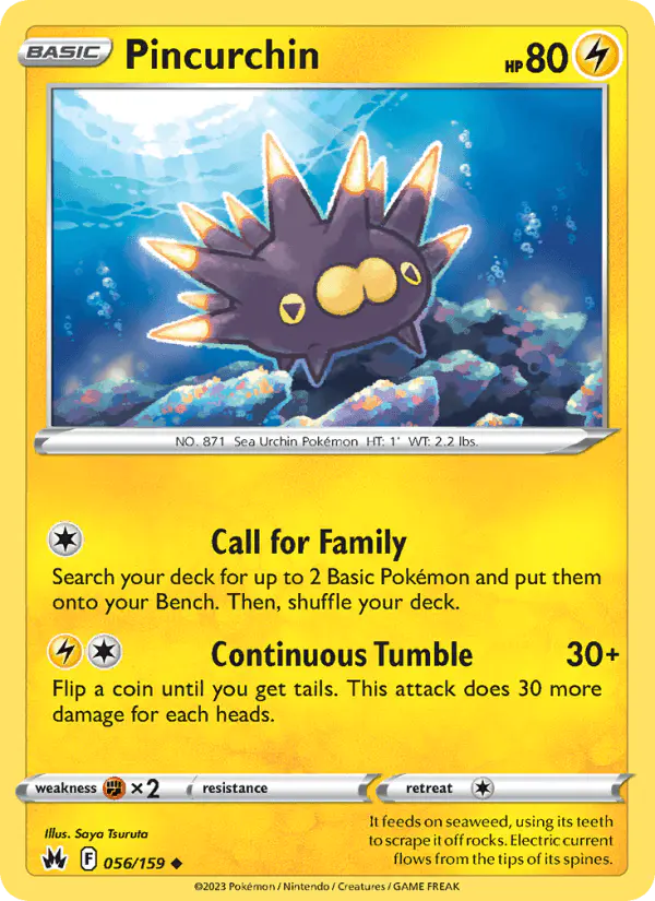 Carta Pincurchin 056/159 de Crown Zenith