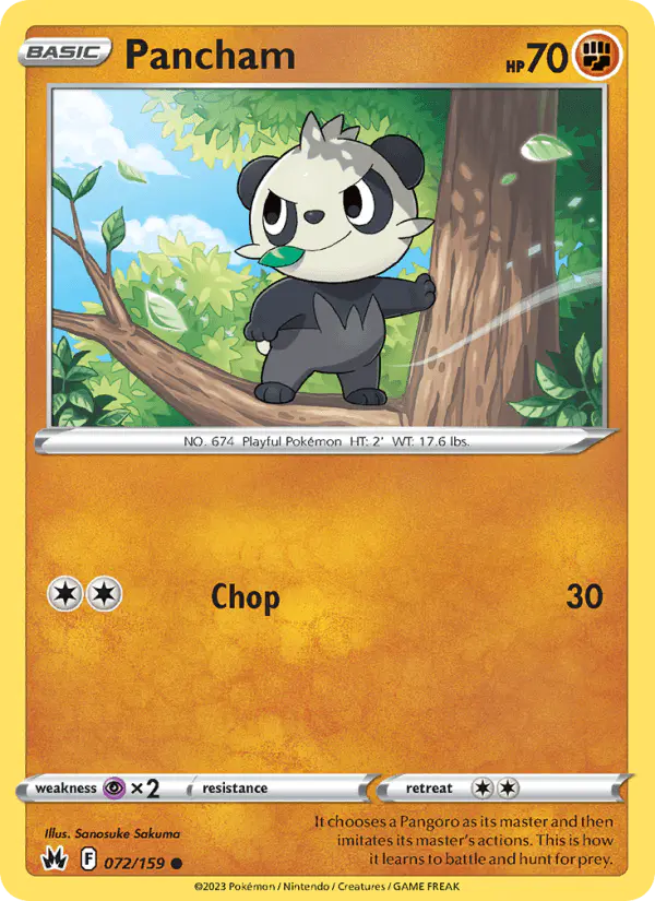Carta Pancham 072/159 de Crown Zenith