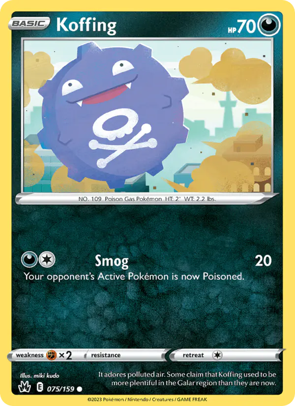 Carta Koffing 075/159 de Crown Zenith