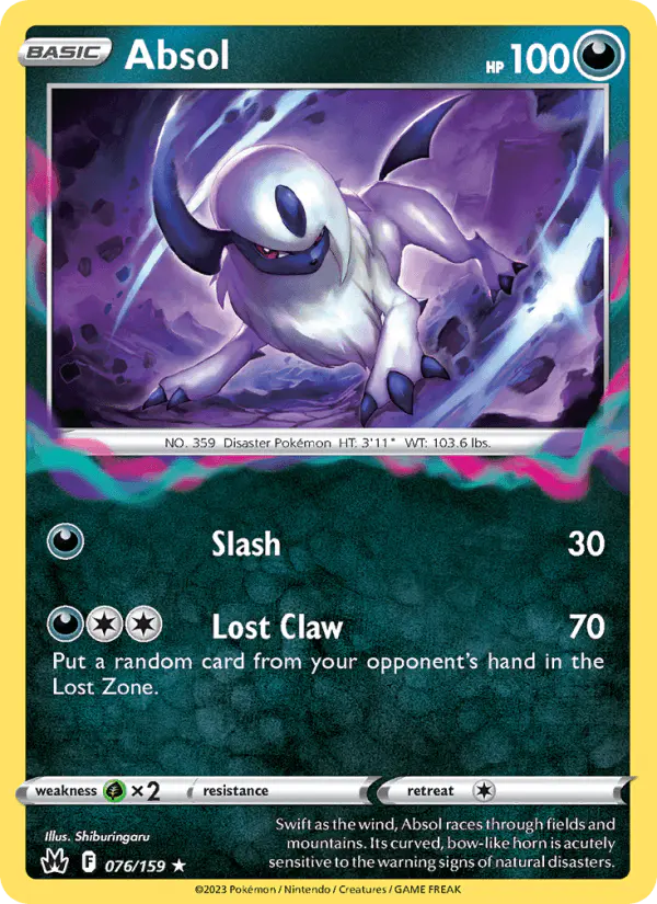 Carta Absol 076/159 de Crown Zenith