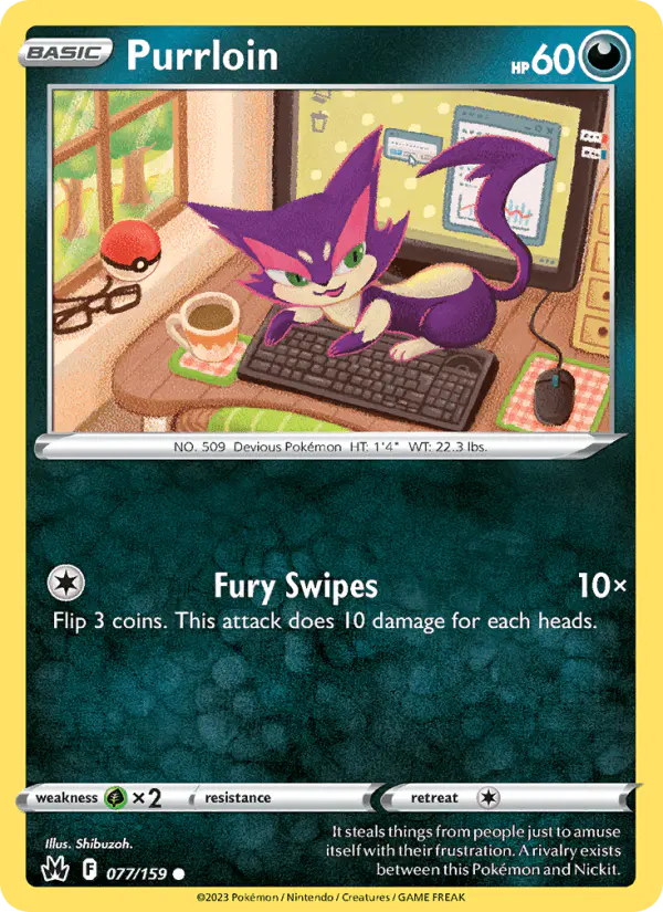 Carta Purrloin 077/159 de Crown Zenith