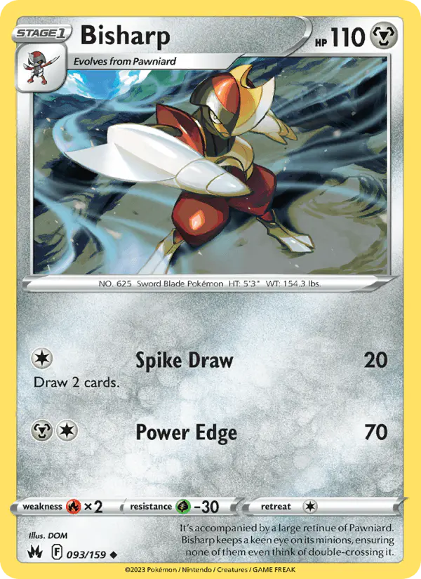 Carta Bisharp 093/159 de Crown Zenith