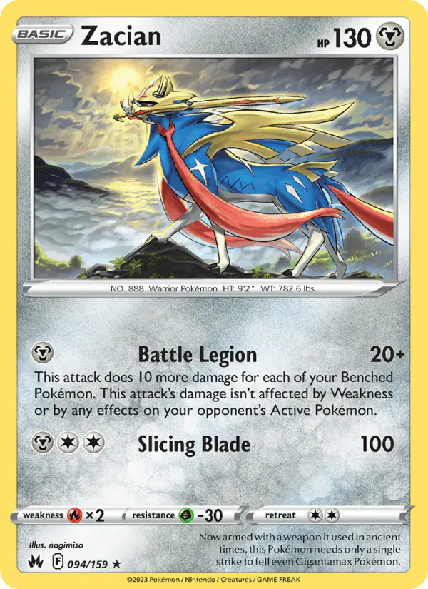 Carta Zacian 094/159 de Crown Zenith