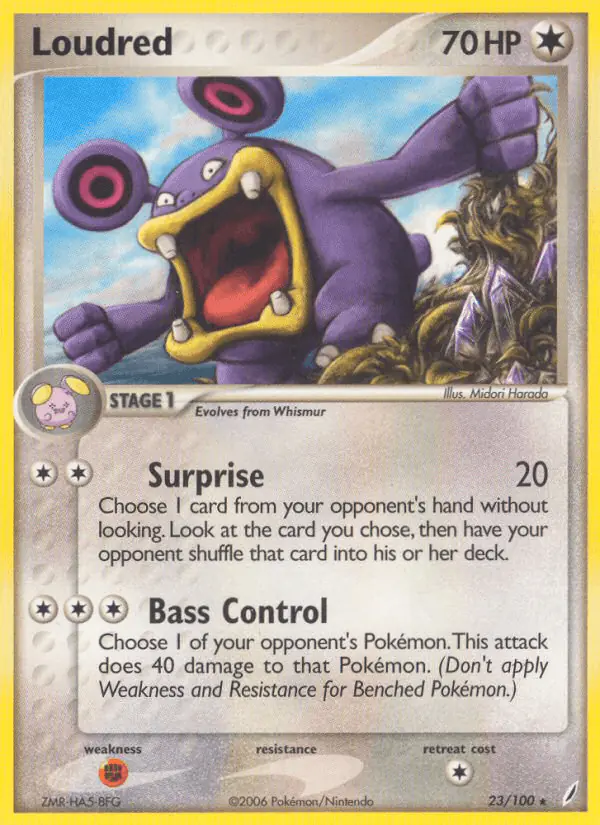 Carta Loudred 23/100 de Crystal Guardians