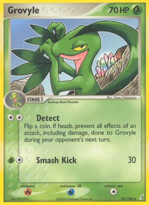 Carta Grovyle 32/100 de Crystal Guardians