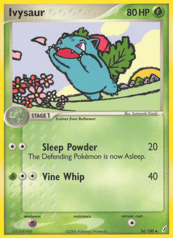 Carta Ivysaur 34/100 de Crystal Guardians