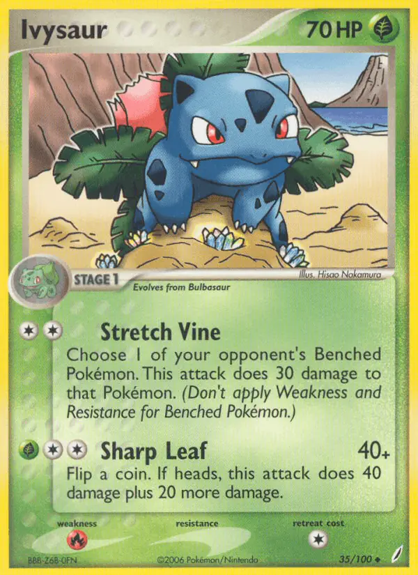 Carta Ivysaur 35/100 de Crystal Guardians
