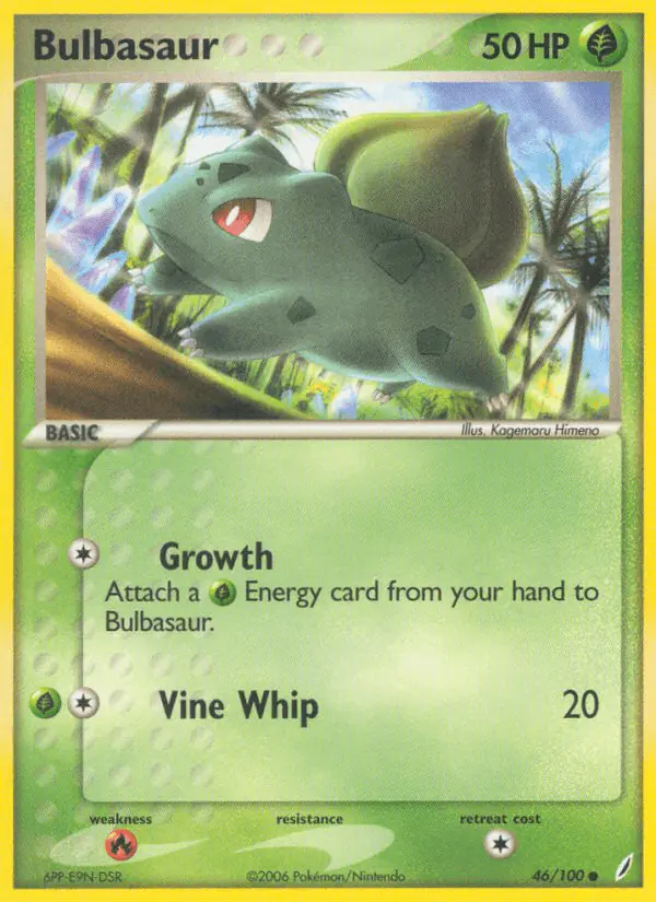 Carta Bulbasaur 46/100 de Crystal Guardians