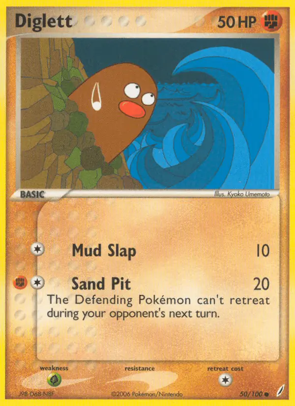 Carta Diglett 50/100 de Crystal Guardians