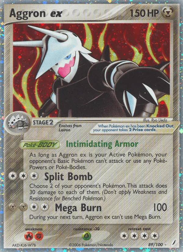 Carta Aggron ex 89/100 de Crystal Guardians