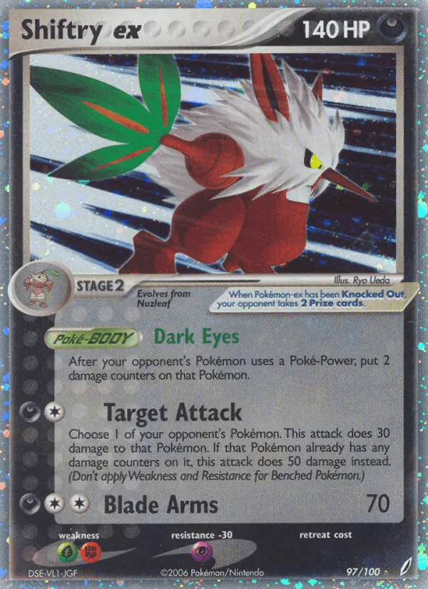 Carta Shiftry ex 97/100 de Crystal Guardians