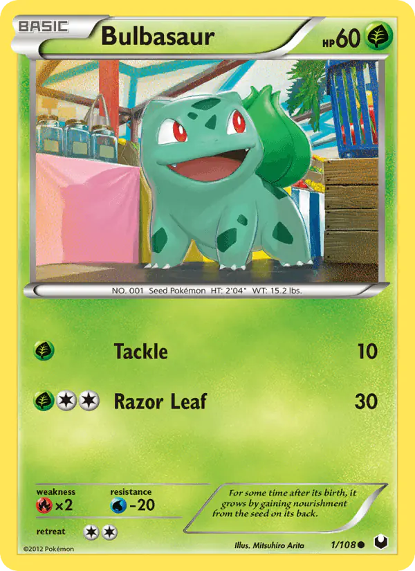 Carta Bulbasaur 1/108 de Dark Explorers