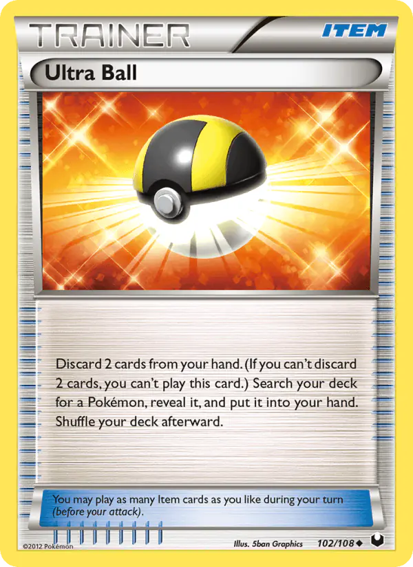 Carta Ultra Ball 102/108 de Dark Explorers