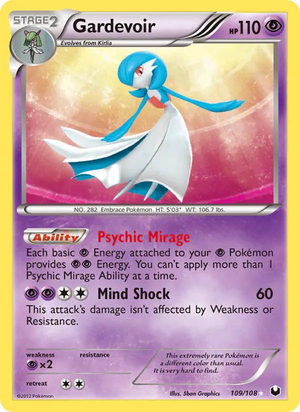 Carta Gardevoir 109/108 de Dark Explorers