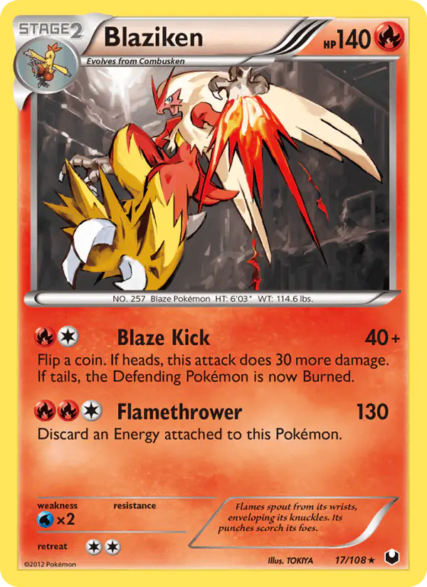 Carta Blaziken 17/108 de Dark Explorers