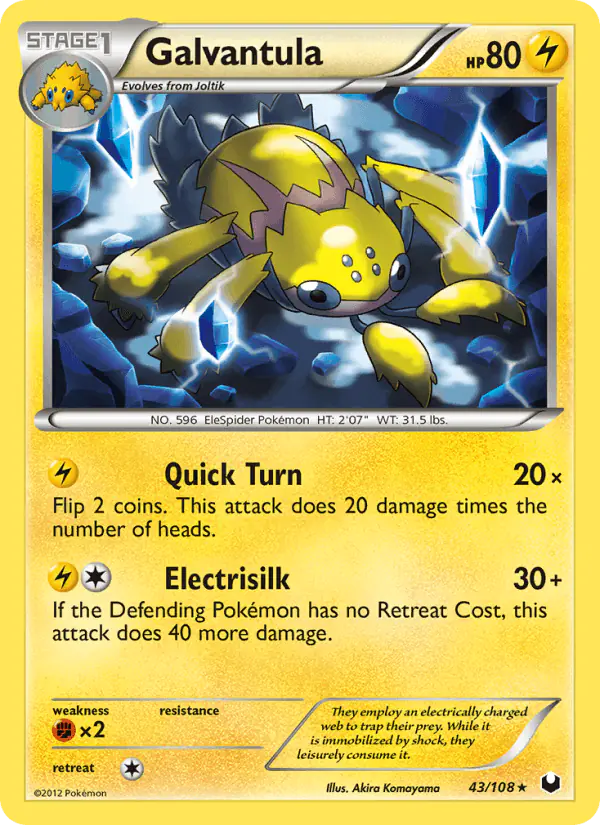 Carta Galvantula 43/108 de Dark Explorers