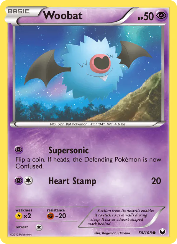 Carta Woobat 50/108 de Dark Explorers