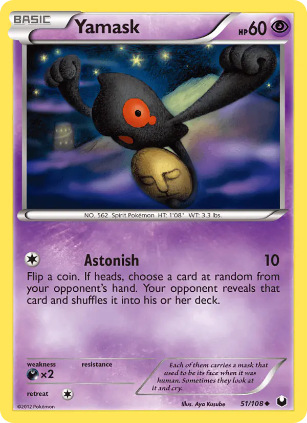 Carta Yamask 51/108 de Dark Explorers