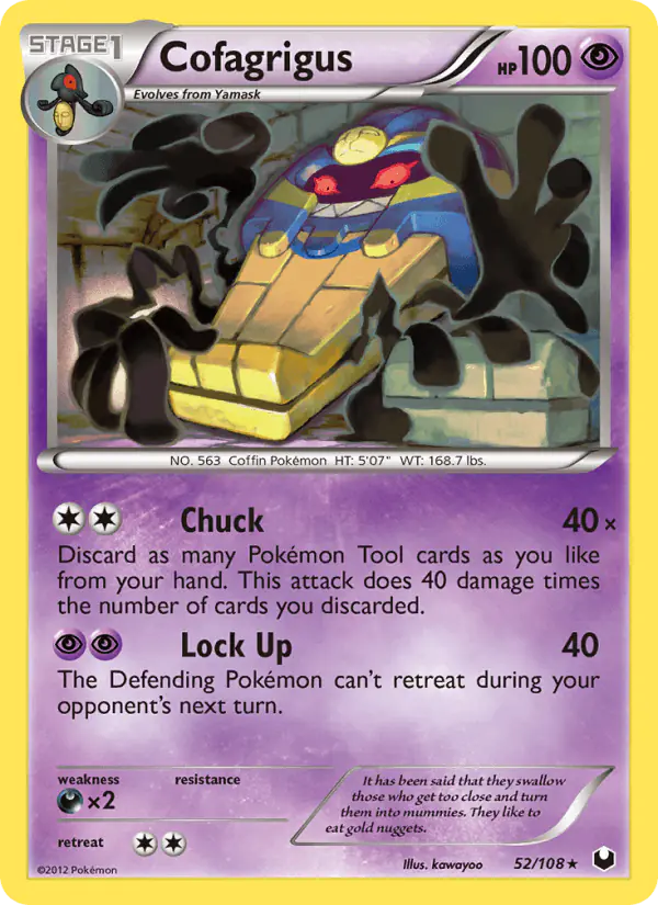 Carta Cofagrigus 52/108 de Dark Explorers