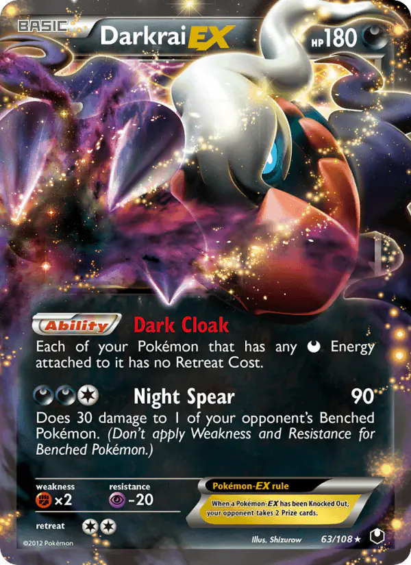Carta Darkrai-EX 63/108 de Dark Explorers