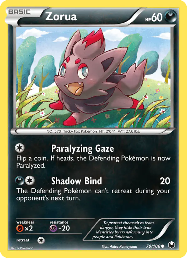 Carta Zorua 70/108 de Dark Explorers