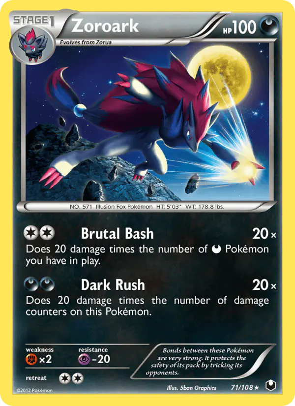 Carta Zoroark 71/108 de Dark Explorers