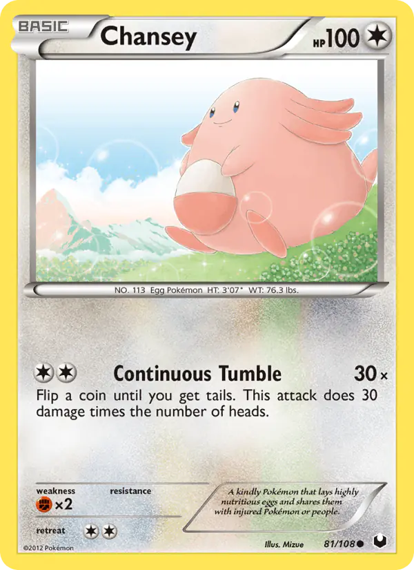 Carta Chansey 81/108 de Dark Explorers