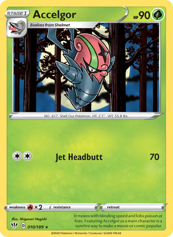Carta Accelgor 010/189 de Darkness Ablaze