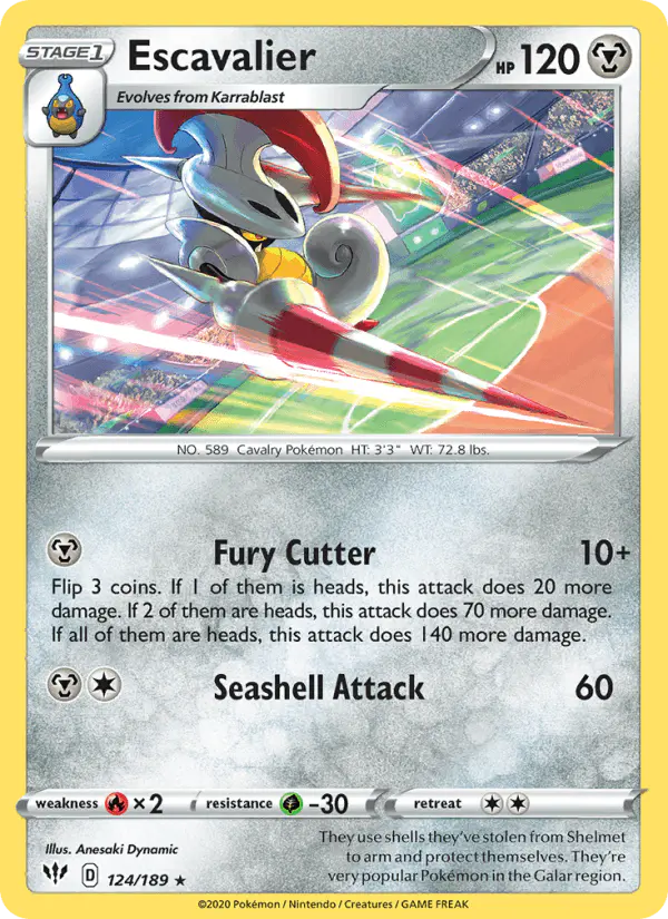 Carta Escavalier 124/189 de Darkness Ablaze
