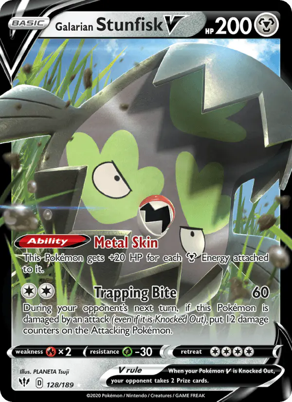 Carta Galarian Stunfisk V 128/189 de Darkness Ablaze