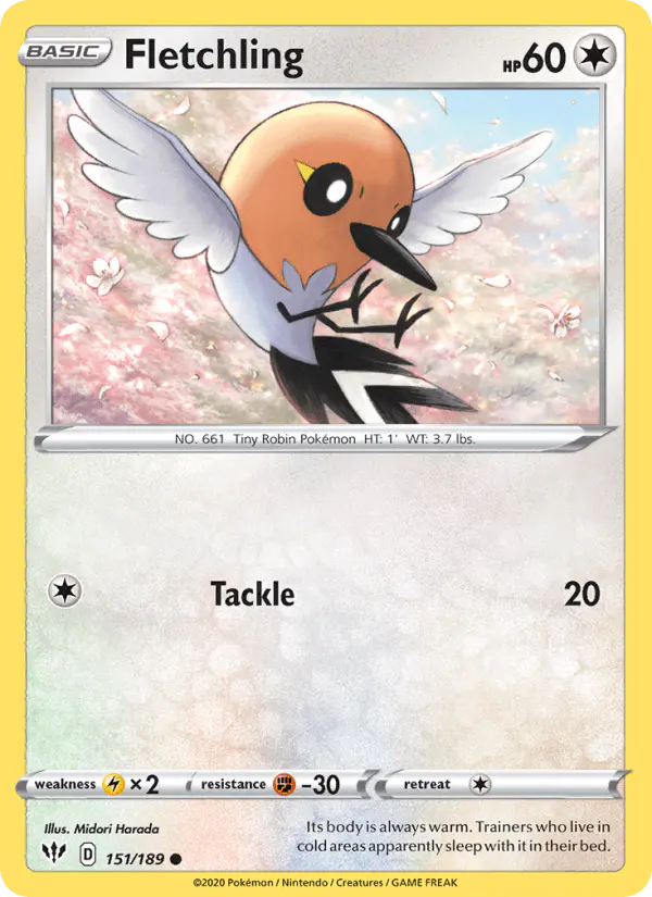 Carta Fletchling 151/189 de Darkness Ablaze