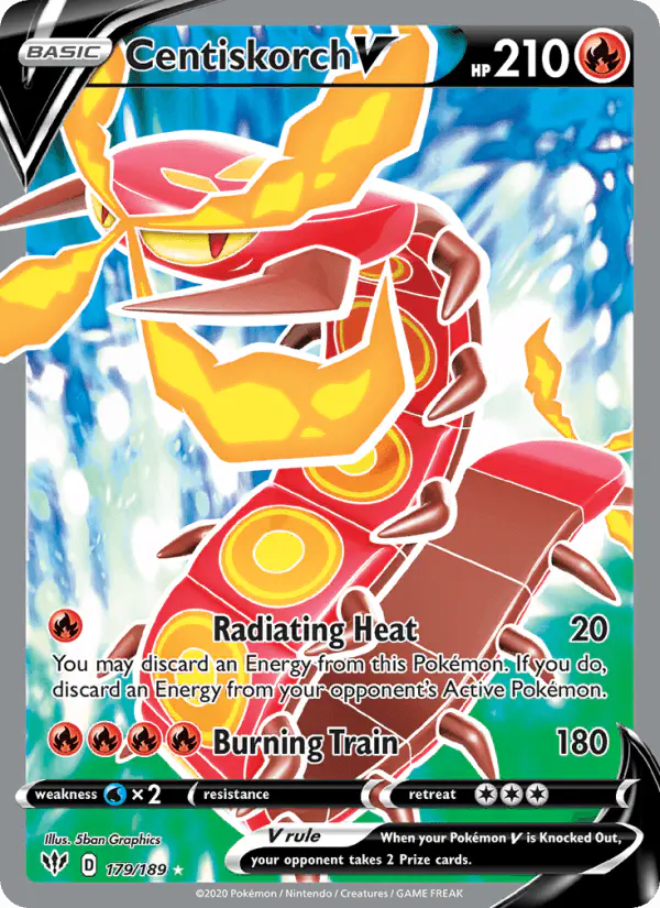 Carta Centiskorch V 179/189 de Darkness Ablaze