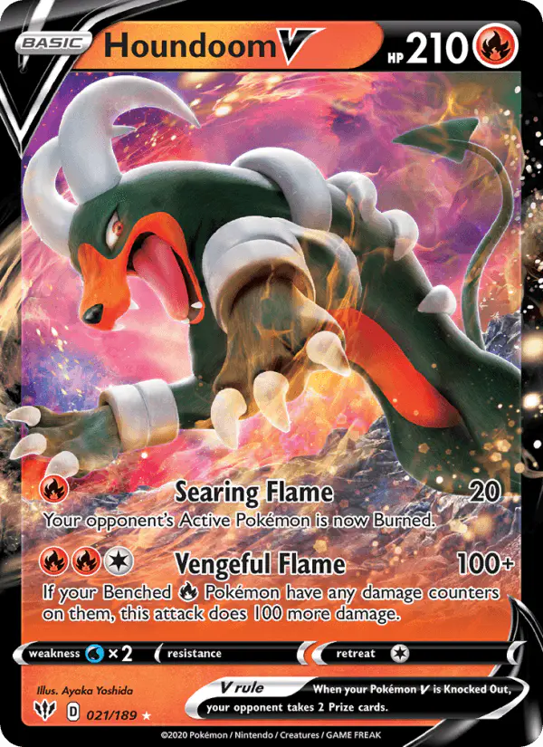 Carta Houndoom V 021/189 de Darkness Ablaze