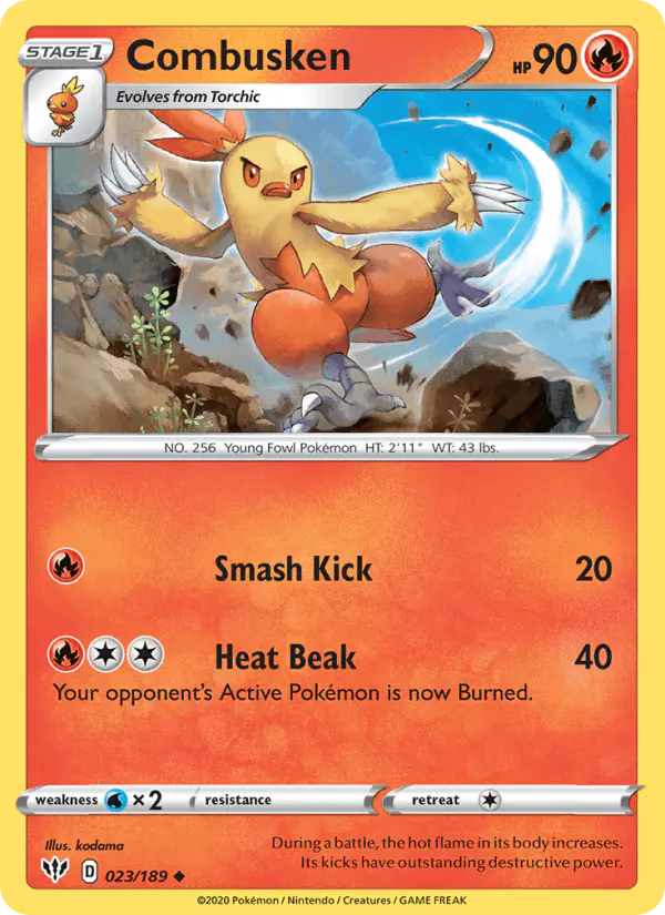 Carta Combusken 023/189 de Darkness Ablaze