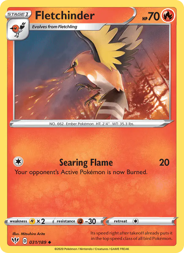 Carta Fletchinder 031/189 de Darkness Ablaze
