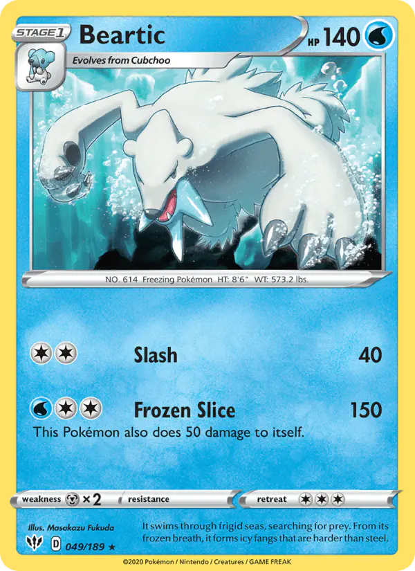 Carta Beartic 049/189 de Darkness Ablaze