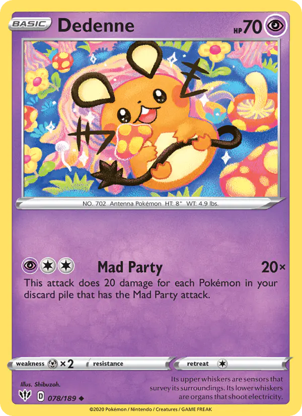Carta Dedenne 078/189 de Darkness Ablaze