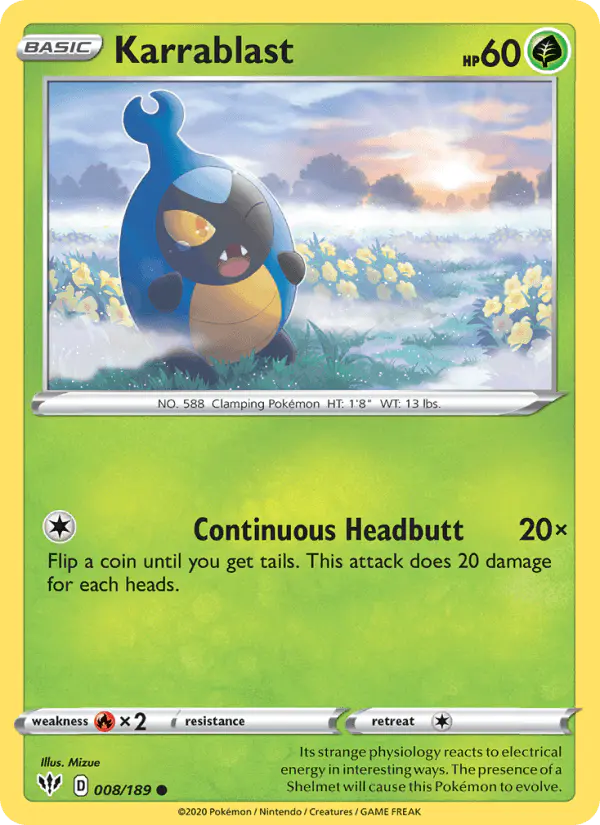 Carta Karrablast 008/189 de Darkness Ablaze
