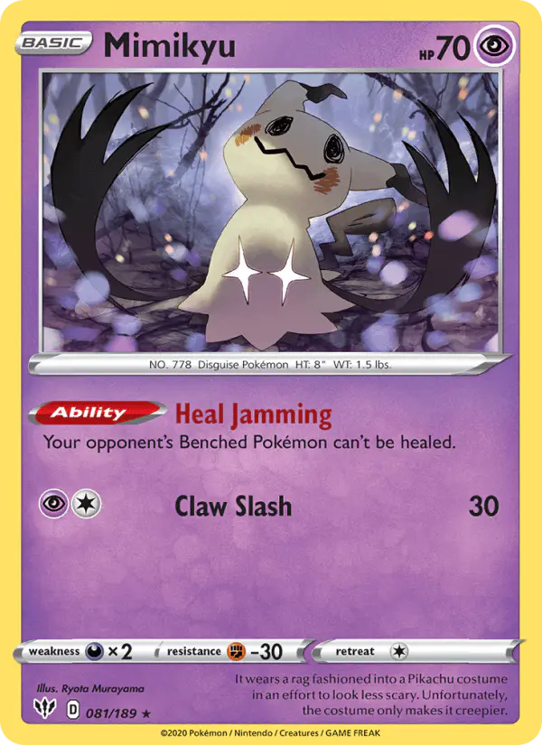 Carta Mimikyu 081/189 de Darkness Ablaze