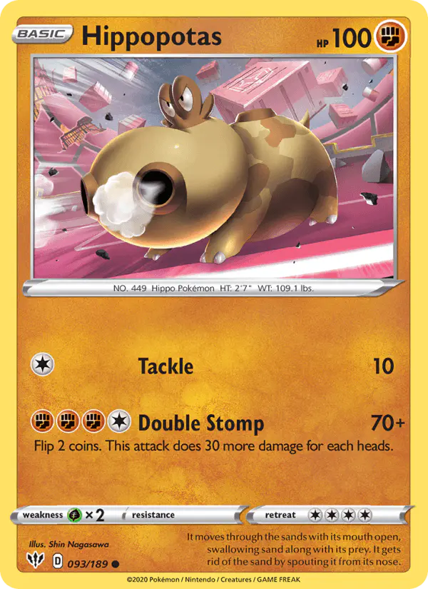 Carta Hippopotas 093/189 de Darkness Ablaze