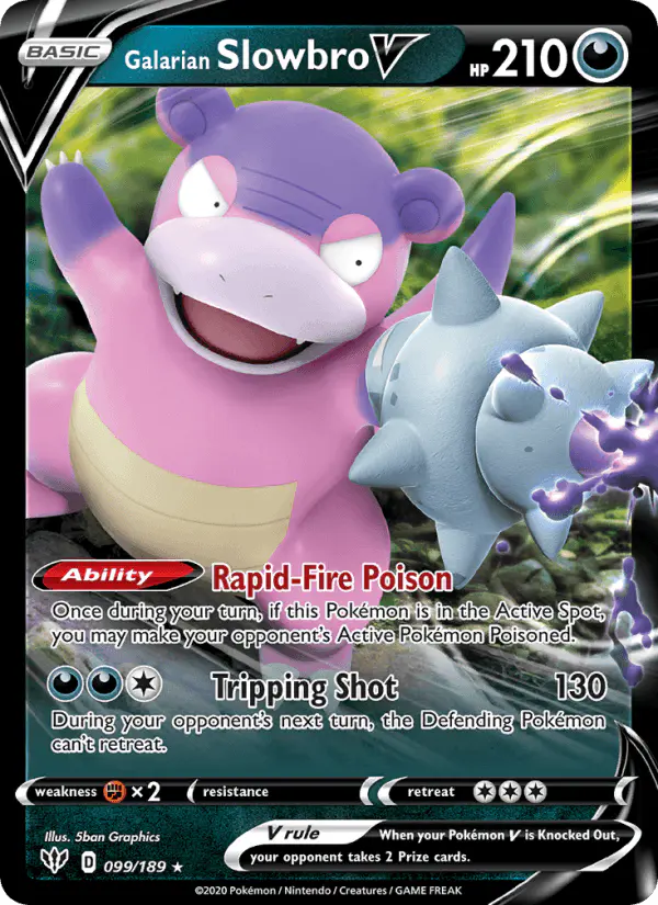 Carta Galarian Slowbro V 099/189 de Darkness Ablaze